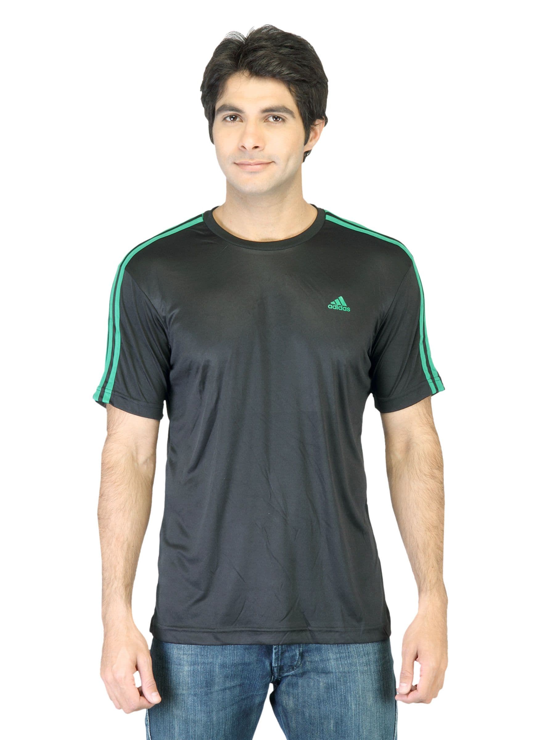 ADIDAS Men Solid Black Jersey
