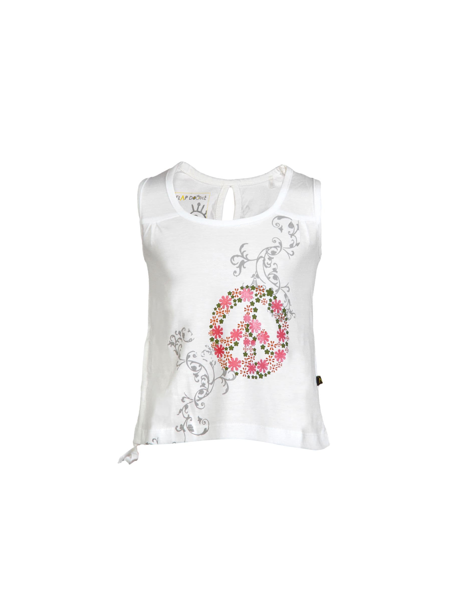 Doodle Girl Little Princess White Tops