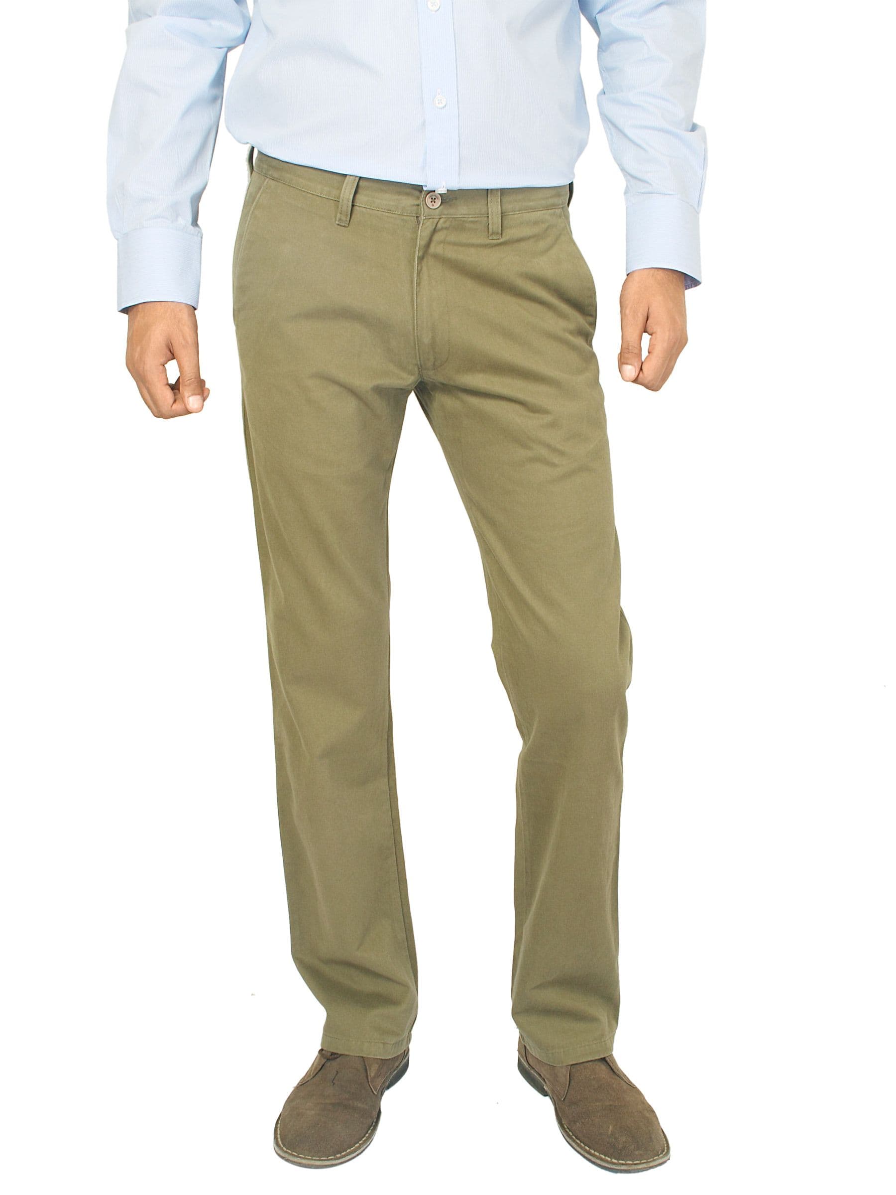 Highlander Men Solid Olive Trouser