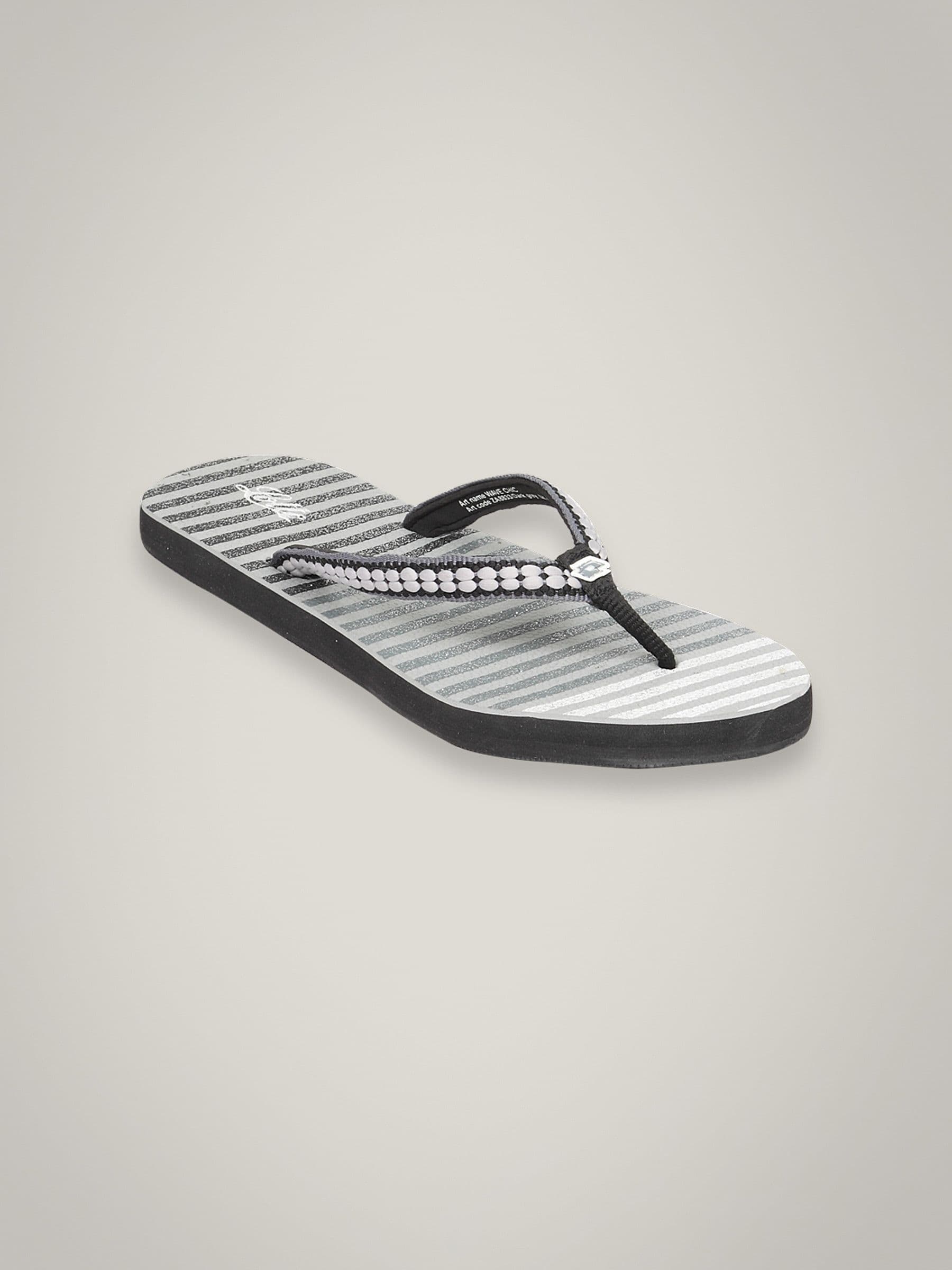 Lotto Women's Wave Chic Black Grey Flip Flop
