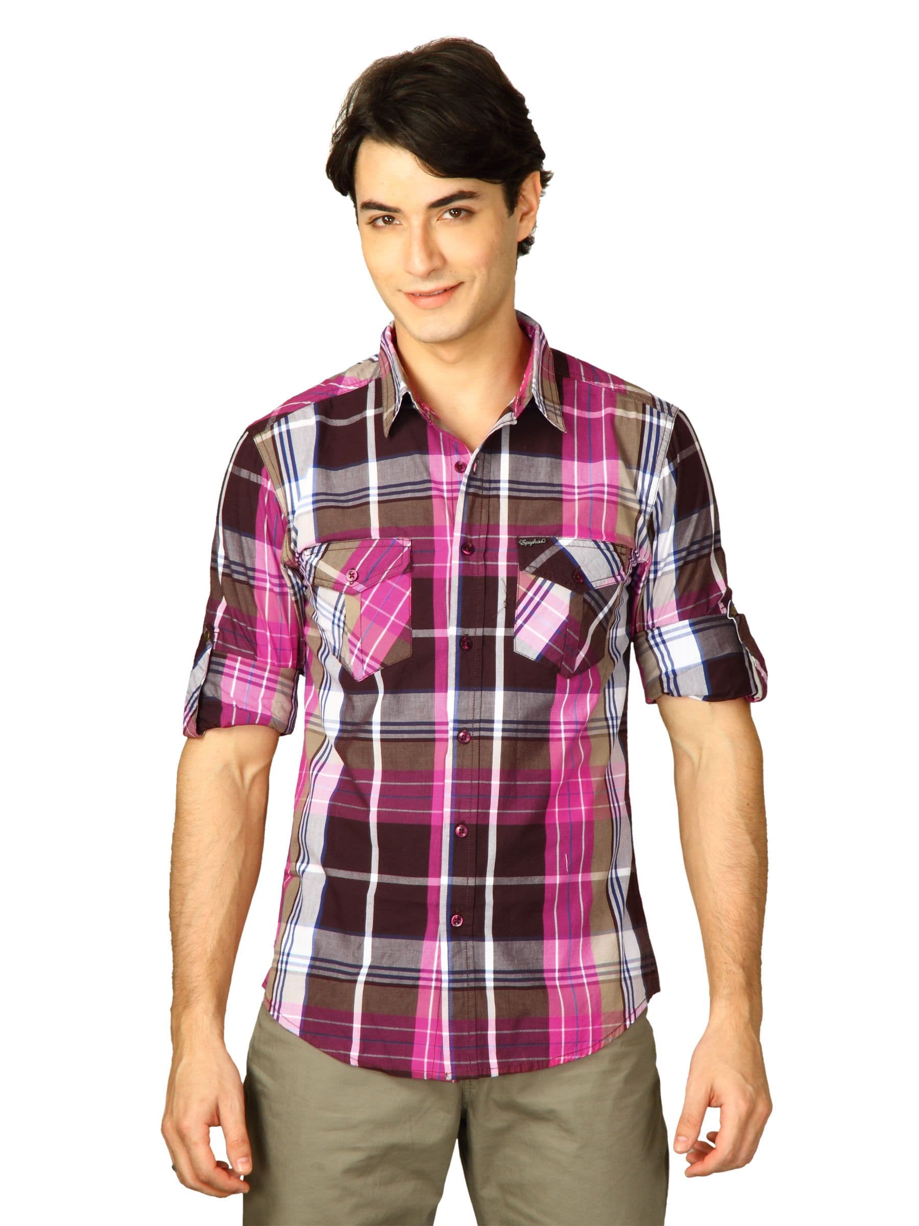 Spykar Men Ranger Pink Shirt
