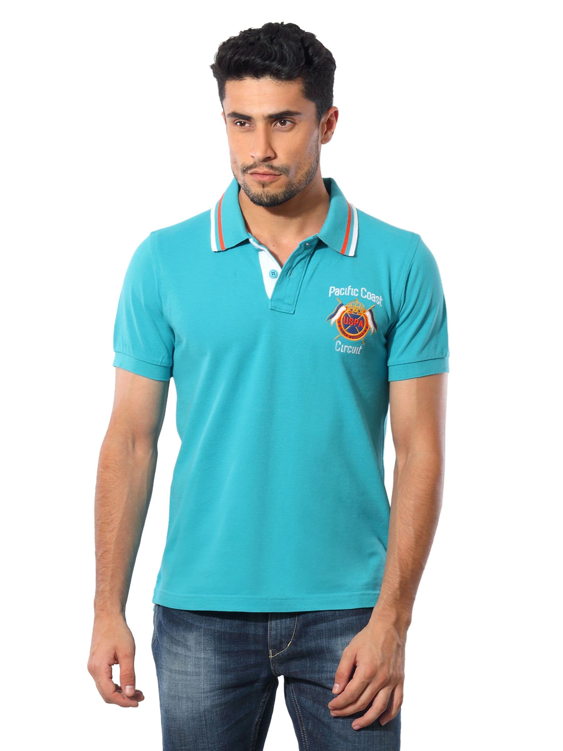 U.S.Polo Assn Men Blue Polo T-shirt