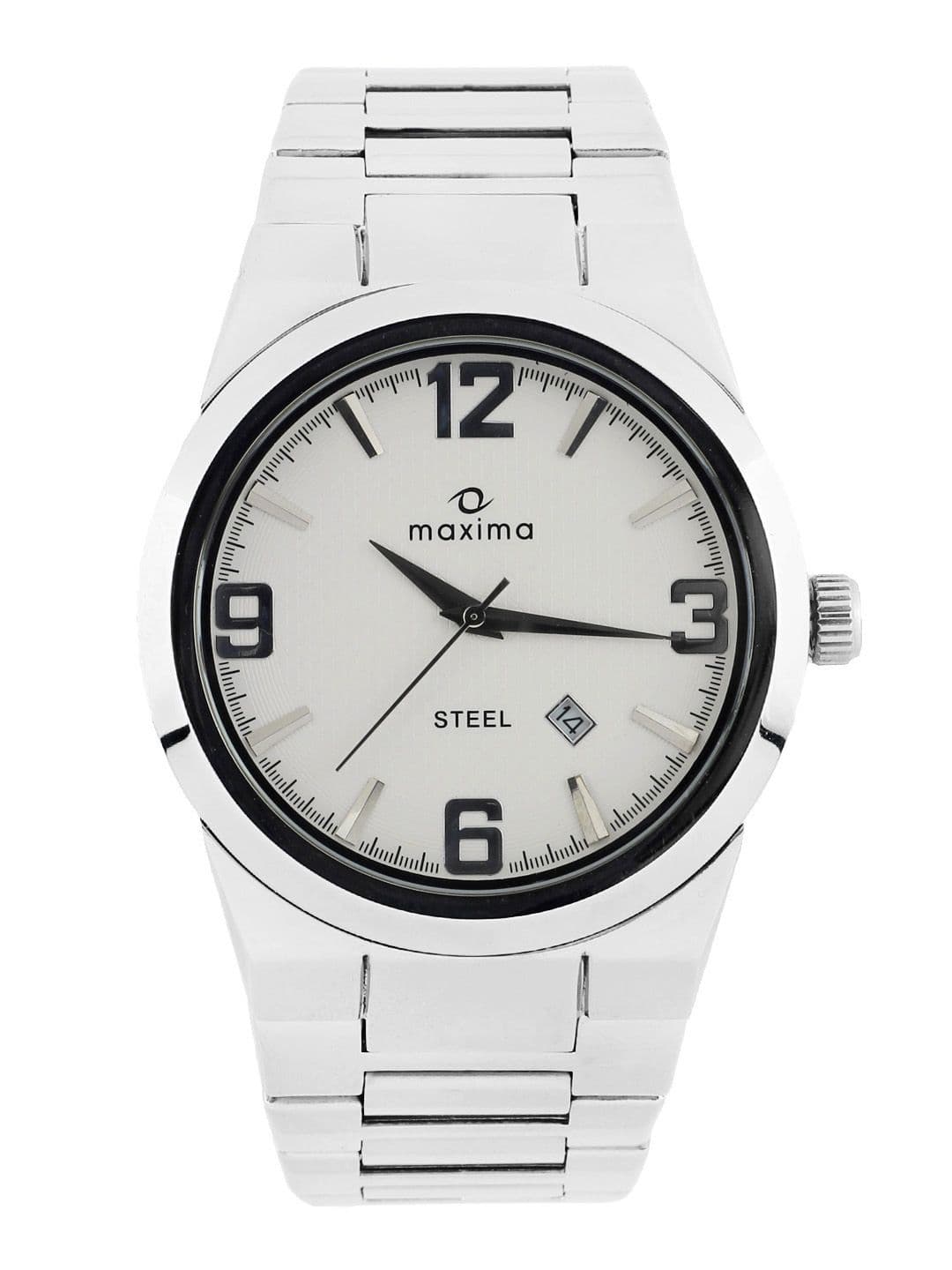 Maxima Men White Dial Watch