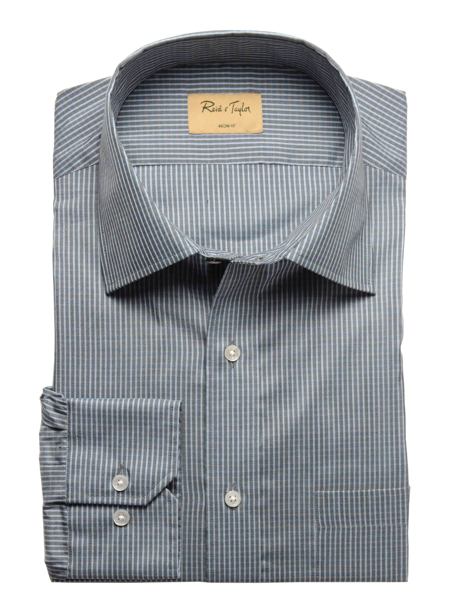 Reid & Taylor Men Check Grey Shirts