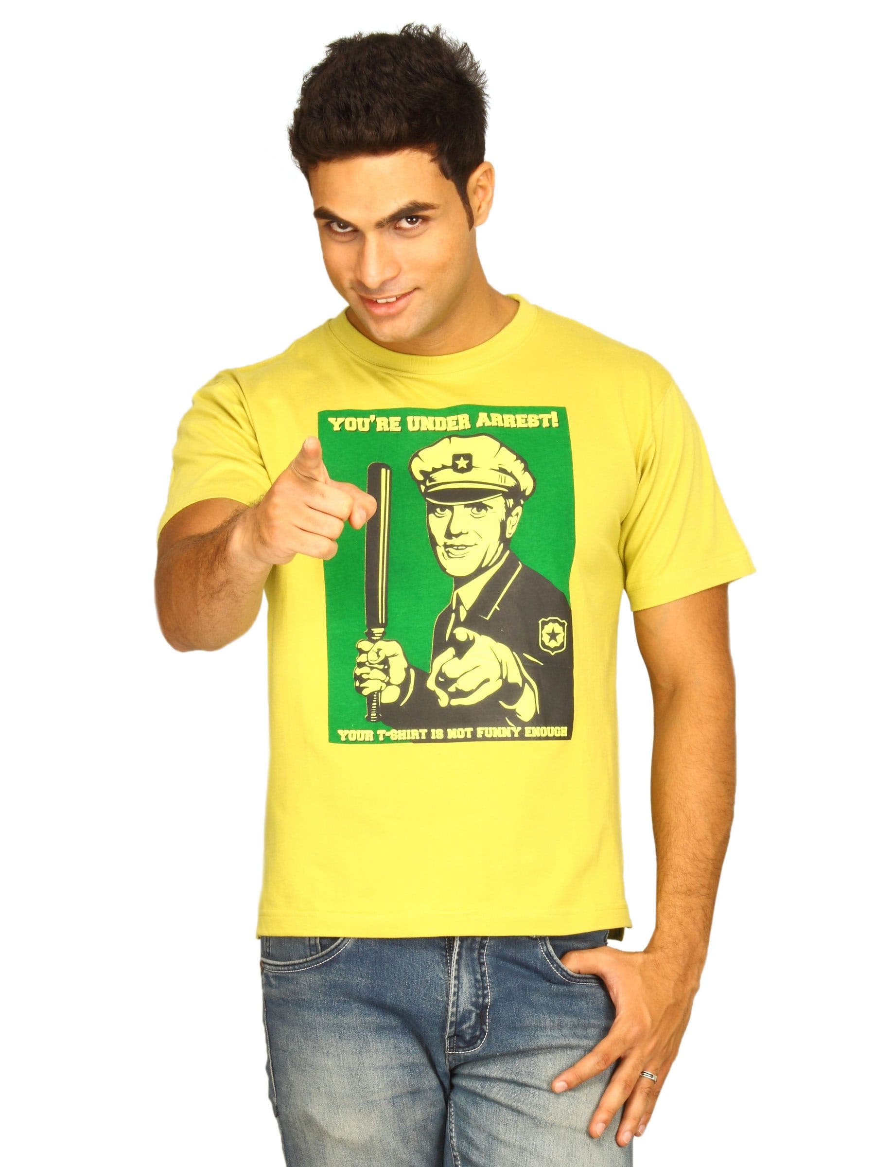 Tantra Men's Arrest Yellow T-shirt