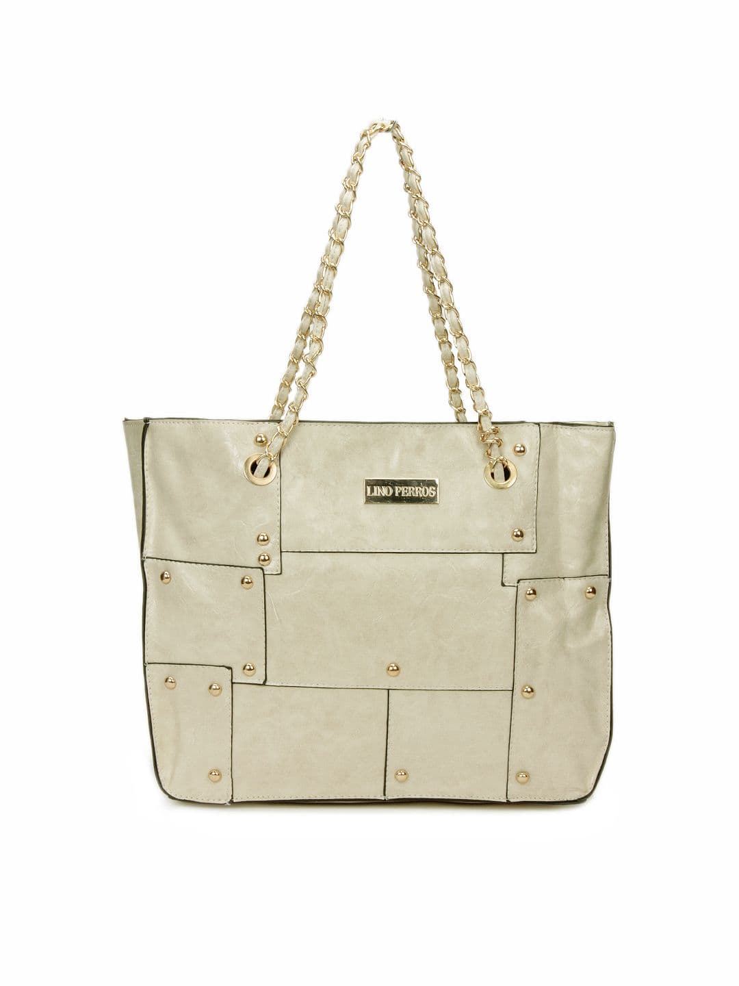 Lino Perros Women Leatherette Off White Handbag
