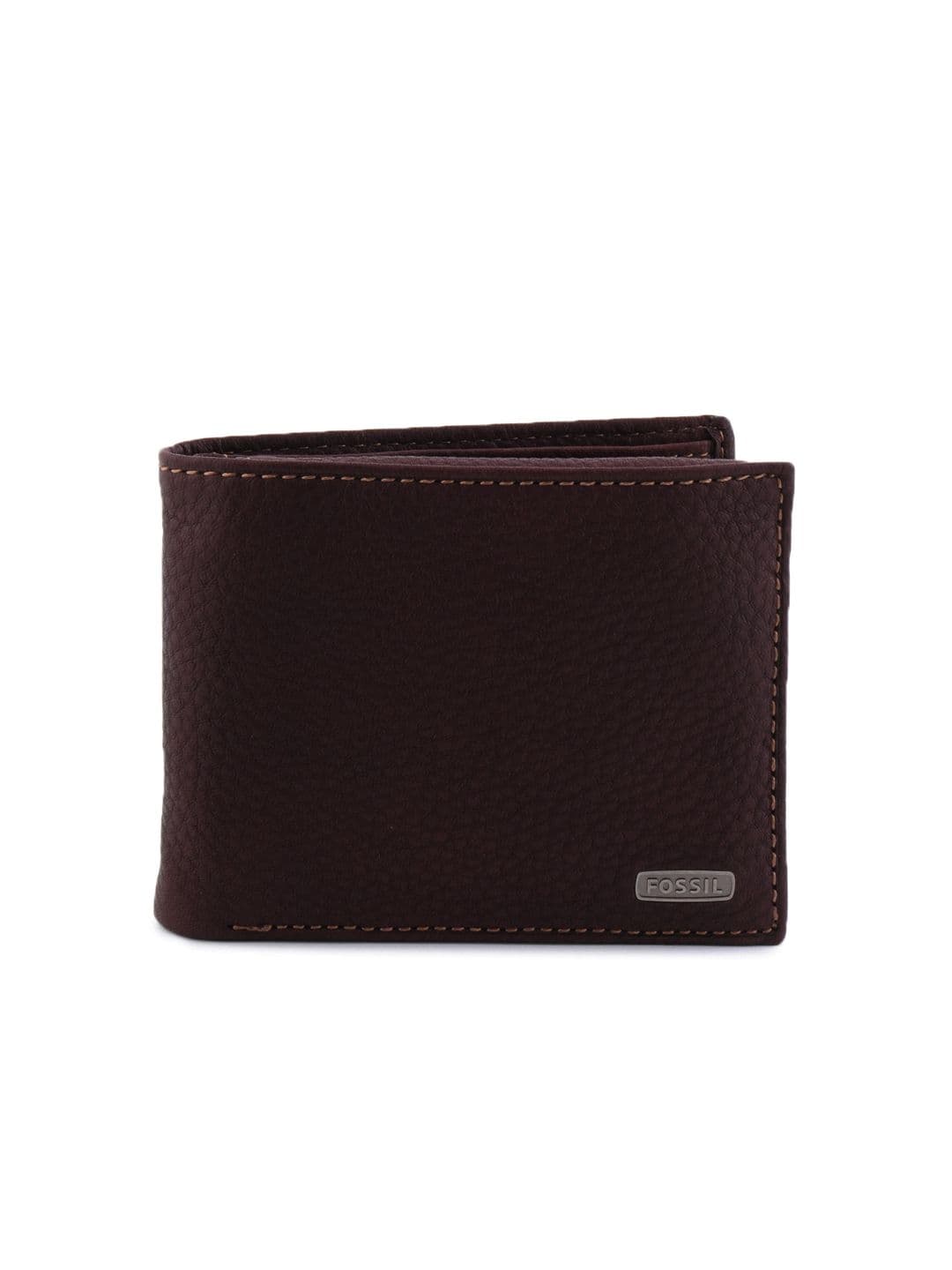 Fossil Men Hood Passcase Brown Wallet