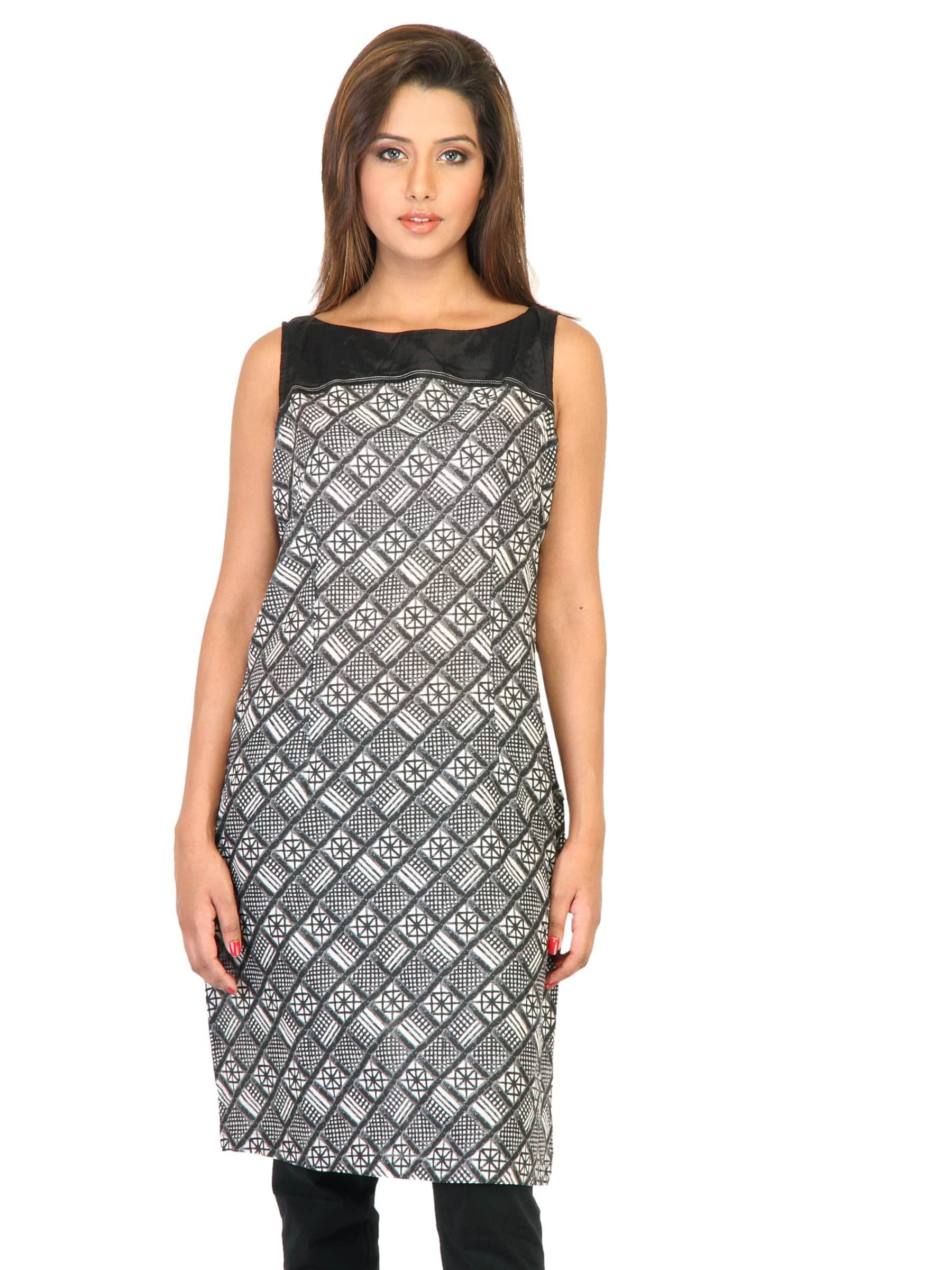 W Women Printed Black Kurtas