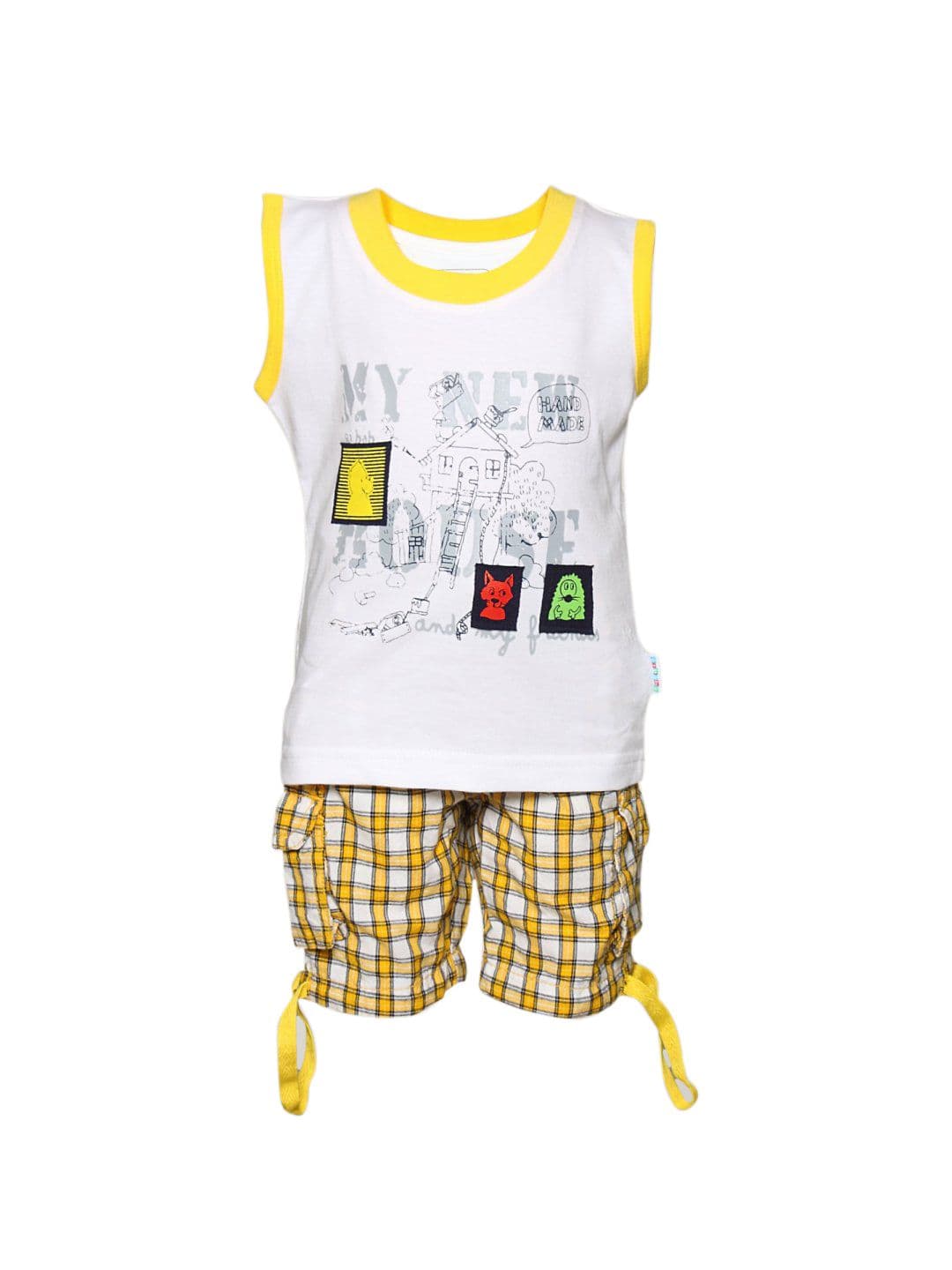 Gini and Jony Boy's Kaniel White Yellow Kidswear