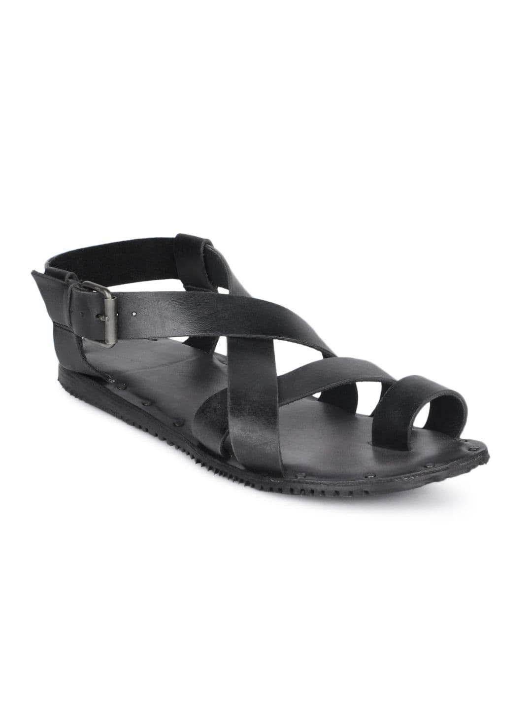 Estd. 1977 Men Black Sandals