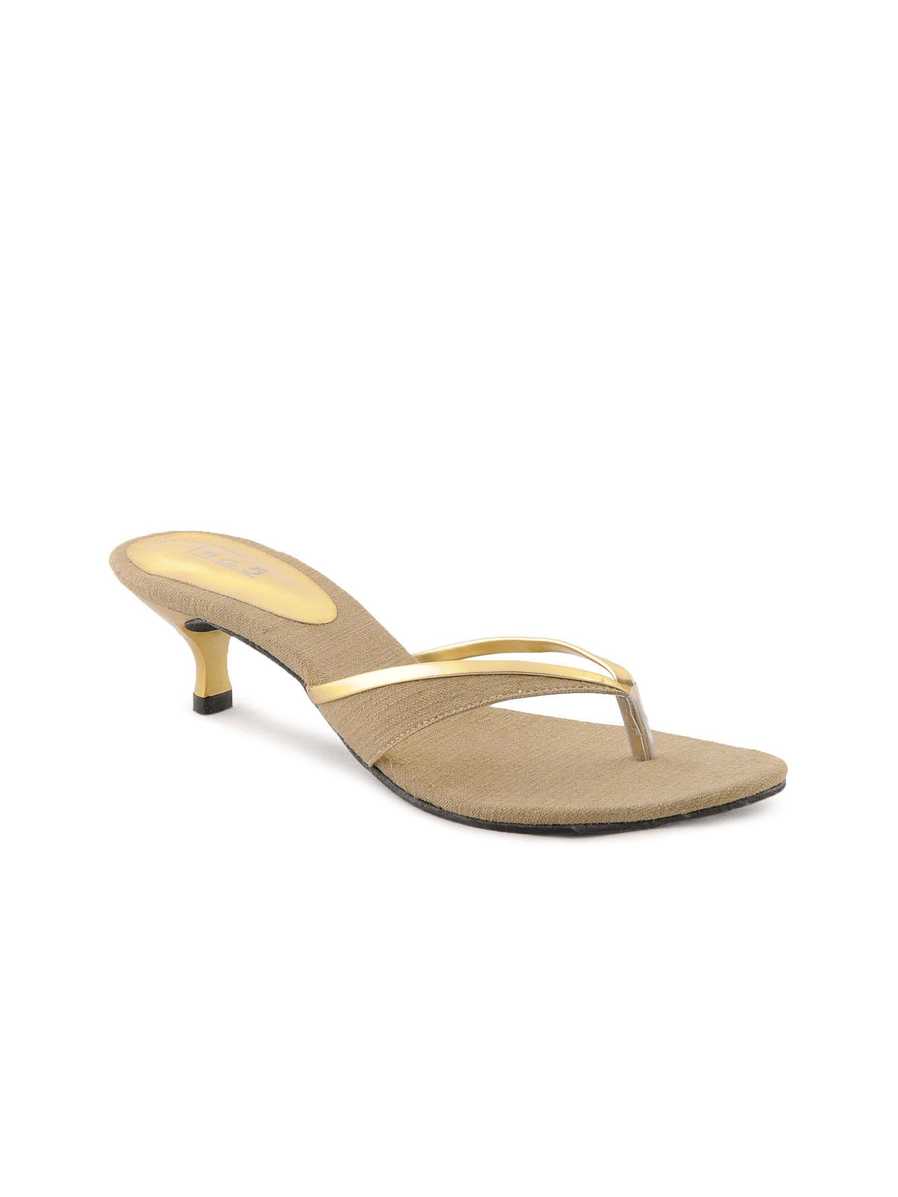 Inc 5 Women Casual Gold Heels