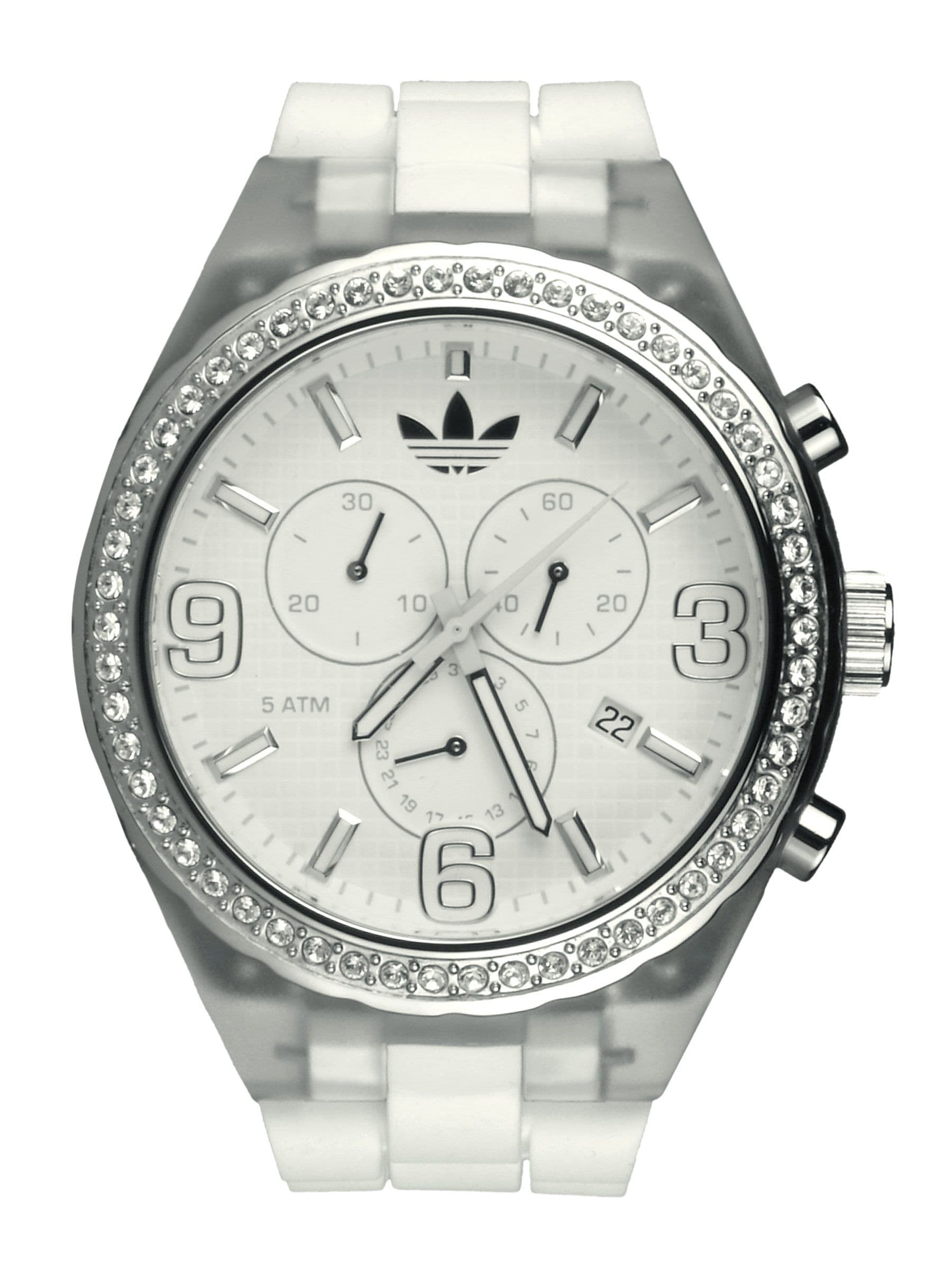ADIDAS Unisex Three Small Dials White Watches