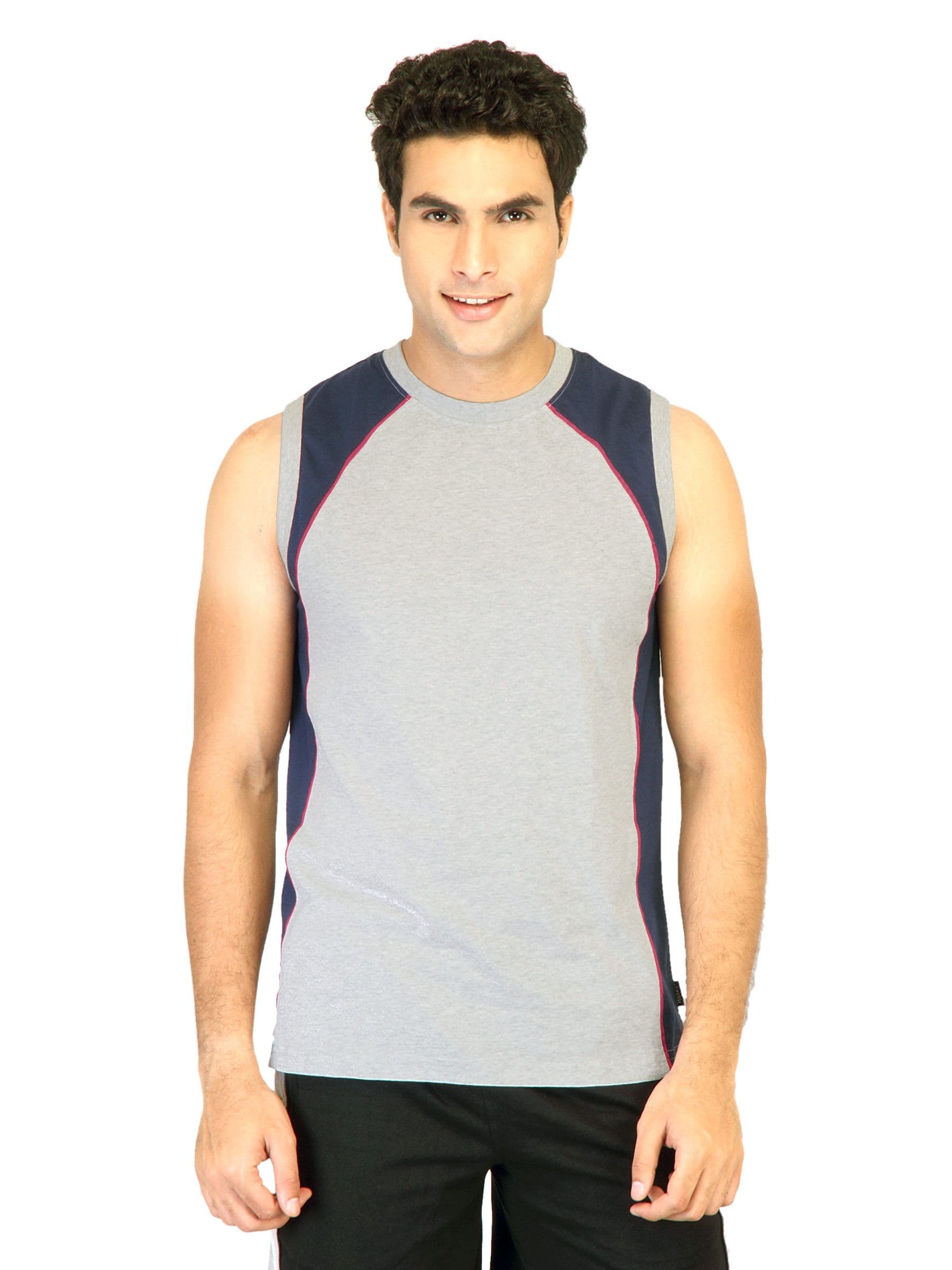 Hanes Men Sleeveless Crew Grey Innerwear T-shirt