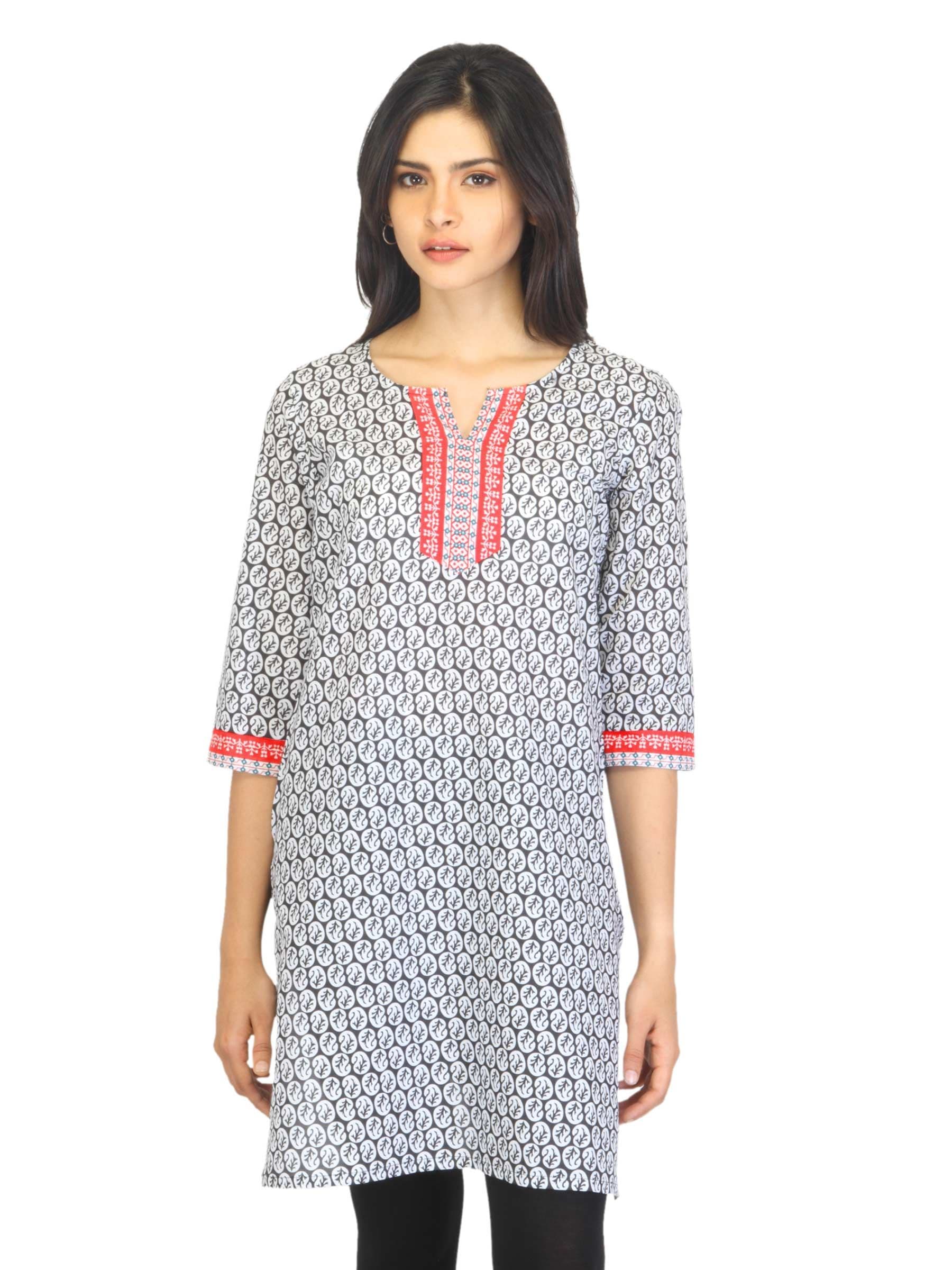 Aurelia Women Printed Black Kurta