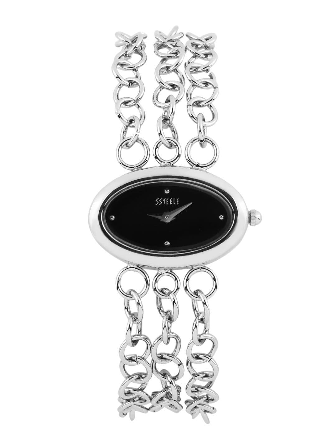 Maxima Women Black Dial Watch
