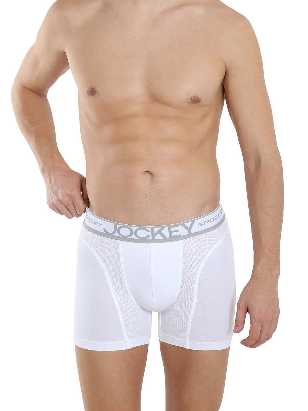 Jockey Men White SPORT PERFORMANCE Trunks SP08