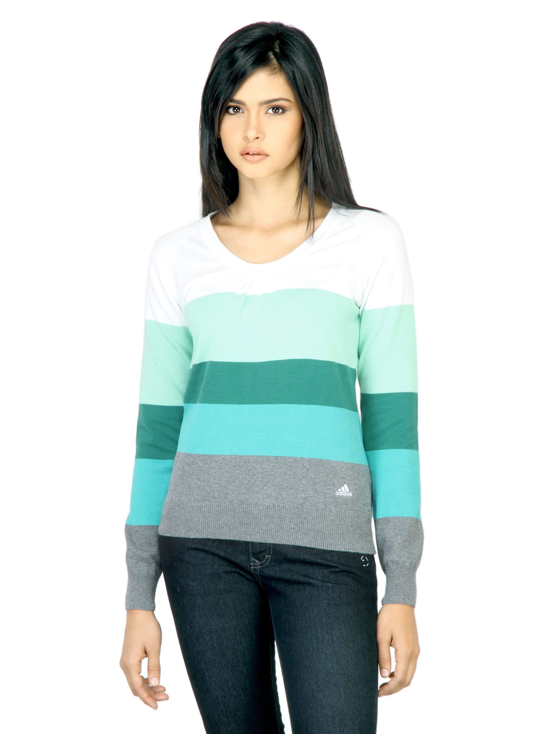 ADIDAS Women Whalf Striper White Top