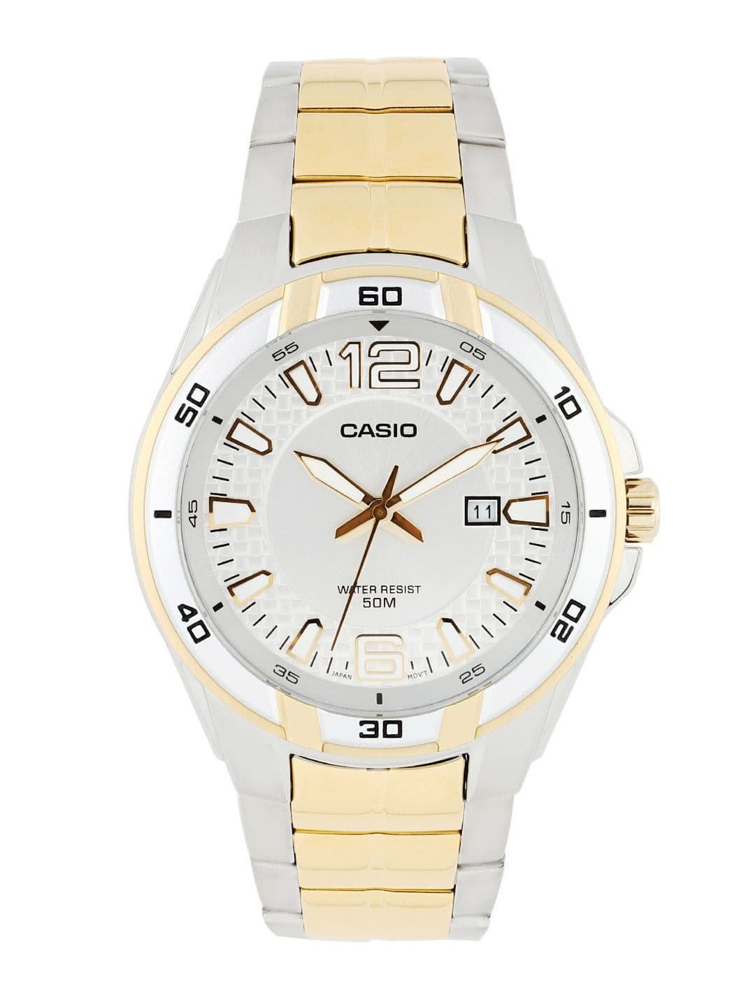 CASIO ENTICER Men Silver-Toned Dial Analogue Watch A519