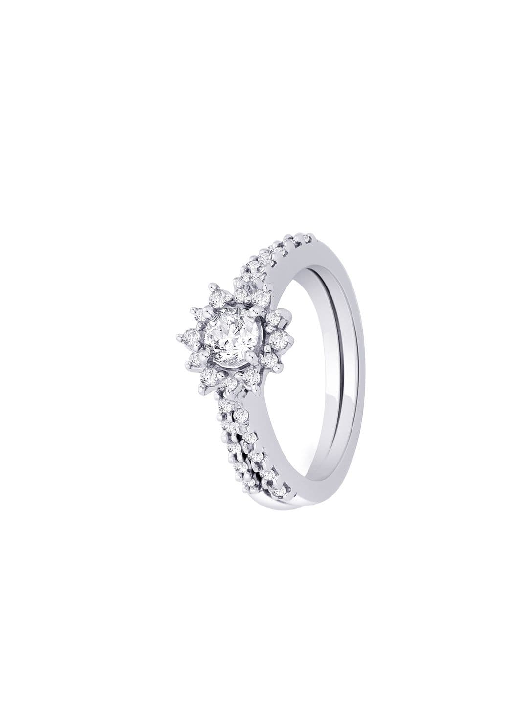Lucera Women Setbof Two Silver Ring
