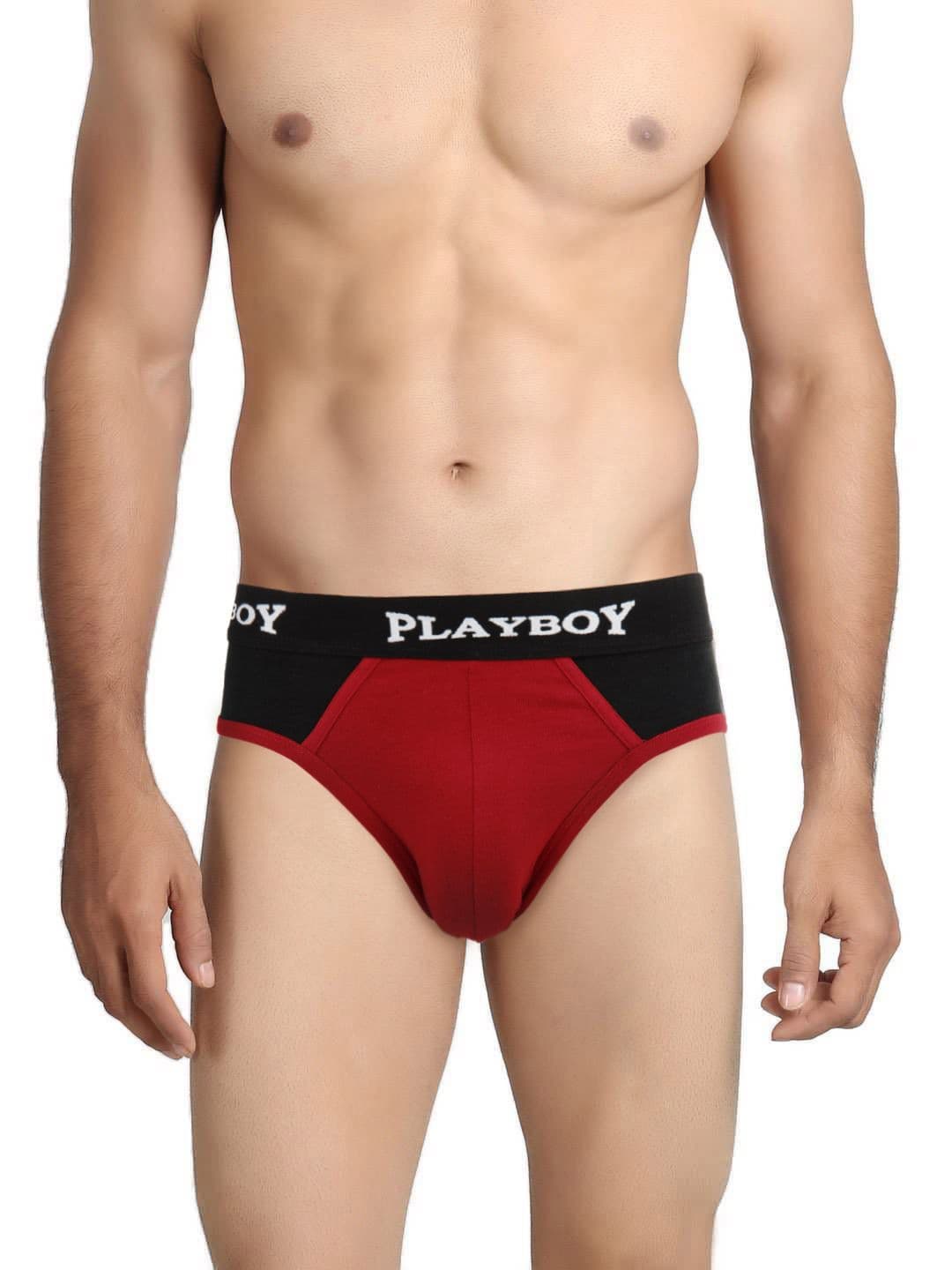 Playboy Men Rap Red Briefs