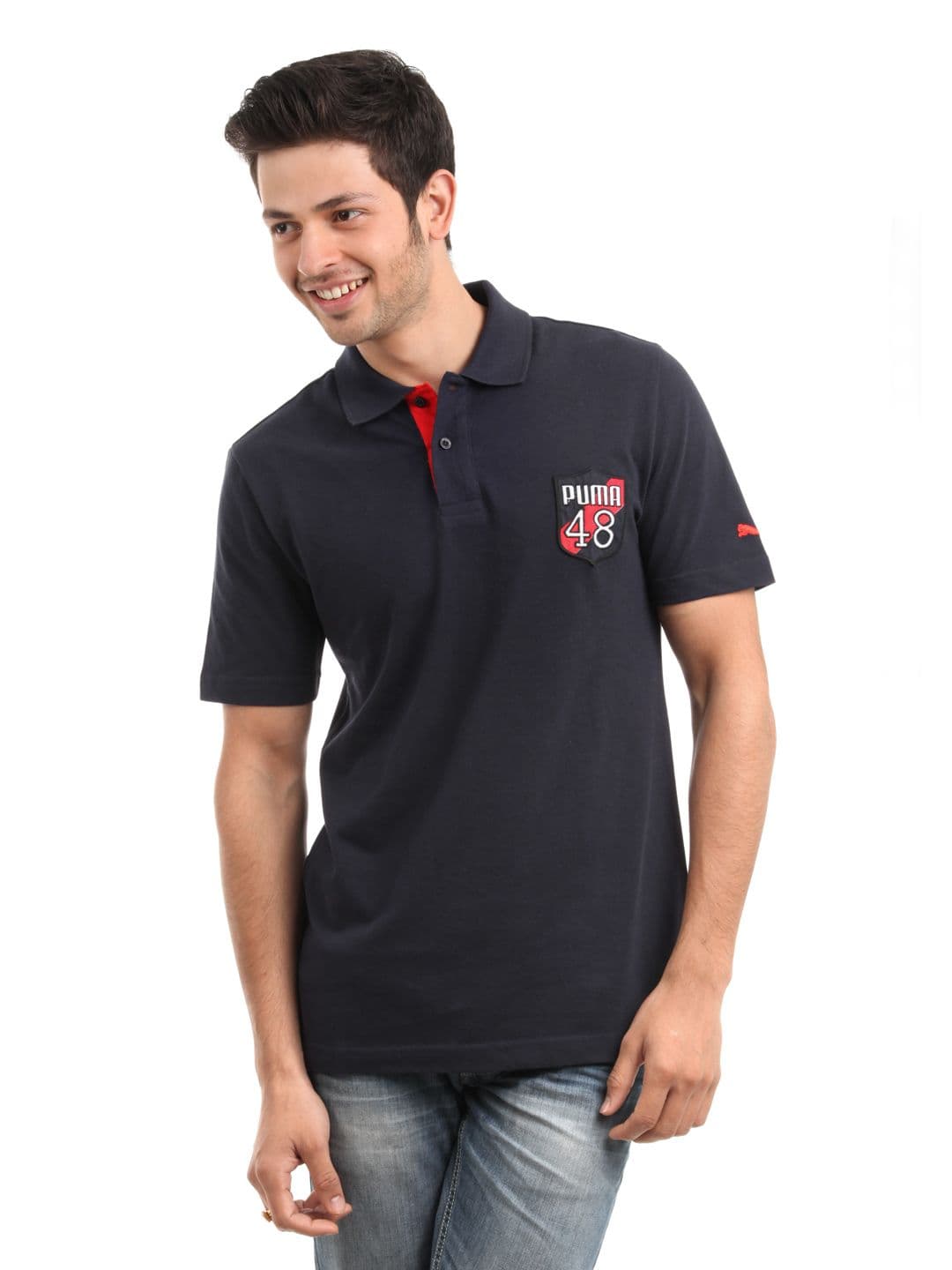 Puma Men Navy Blue T-shirt
