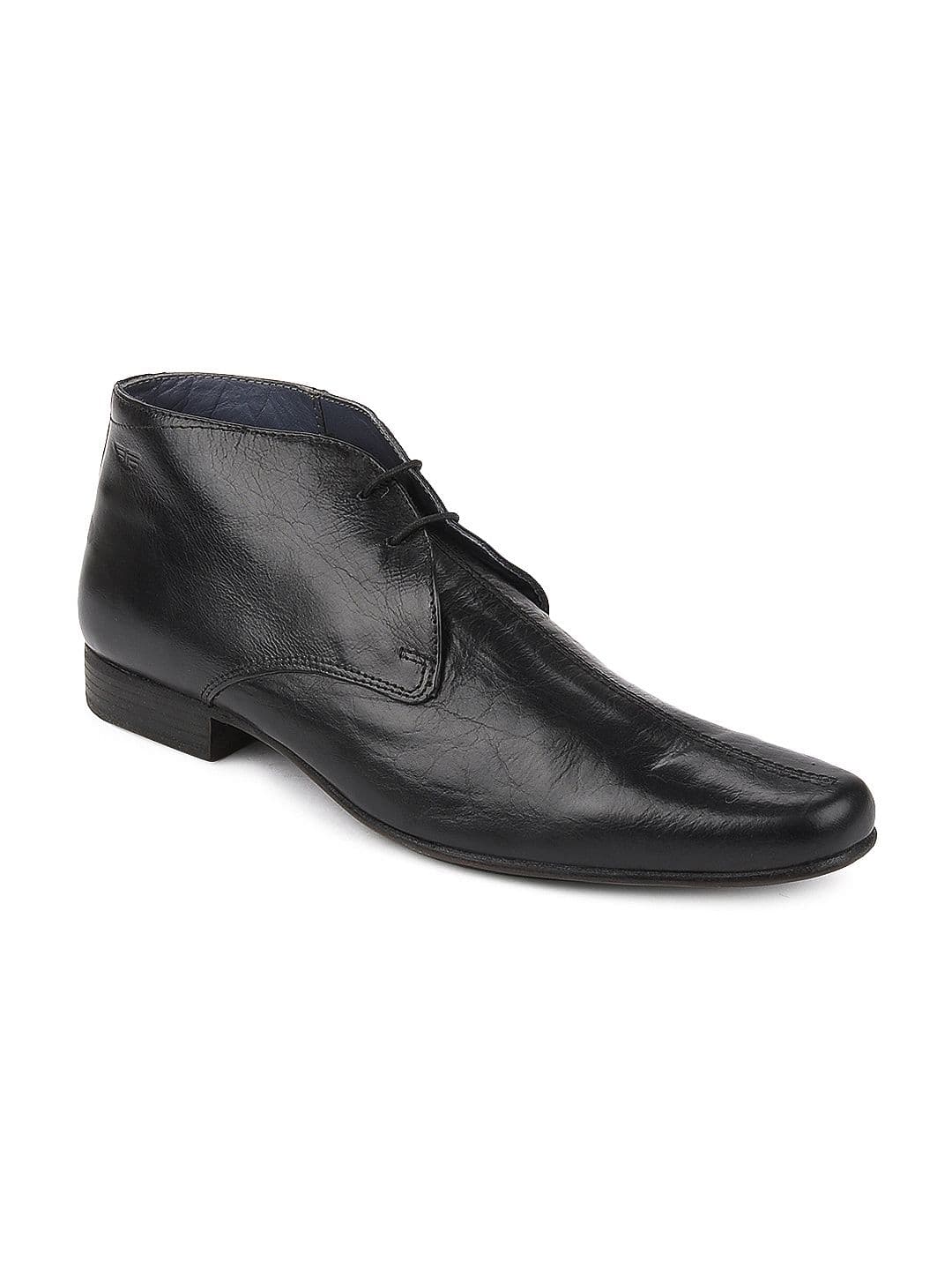 Red Tape Men Black Leather Formal Shoes