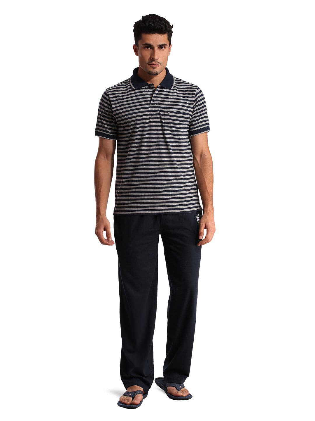 SDL by Sweet Dreams Men Navy Blue Pyjama Set